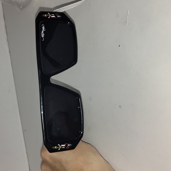 Ed Hardy Black Sunglasses with Colorful Accents - Picture 3 of 7
